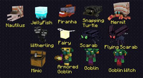 Made all of these mobs in the past 3 week for a mod i released ...