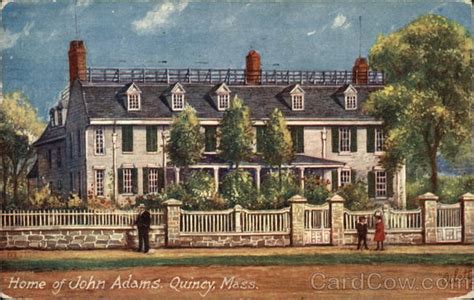 Home of John Adams Quincy, MA Postcard