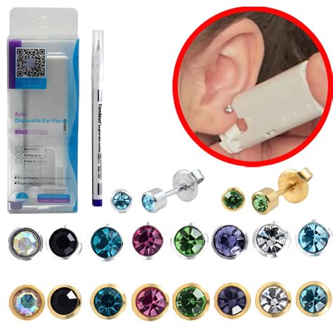 1Pack Disposable Safe No Bleeding Easy to Use At Home Ear Piercing Unit ...