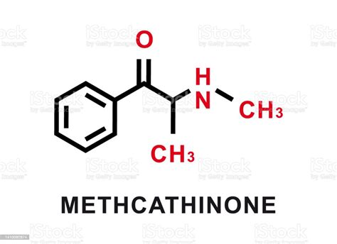 Methcathinone Chemical Formula Methcathinone Chemical Molecular Structure Vector Illustration ...