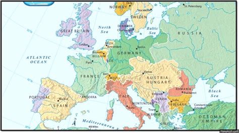 Europe before and after World War 1. - Maps on the Web