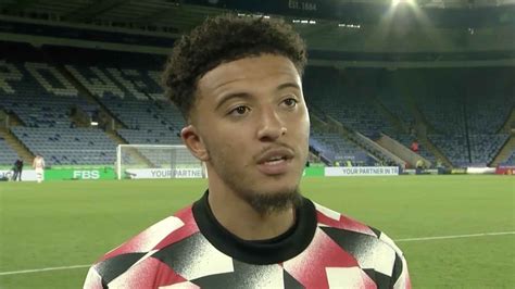 Jadon Sancho interview after Leicester City v Man Utd 1 Sep 2022 ...