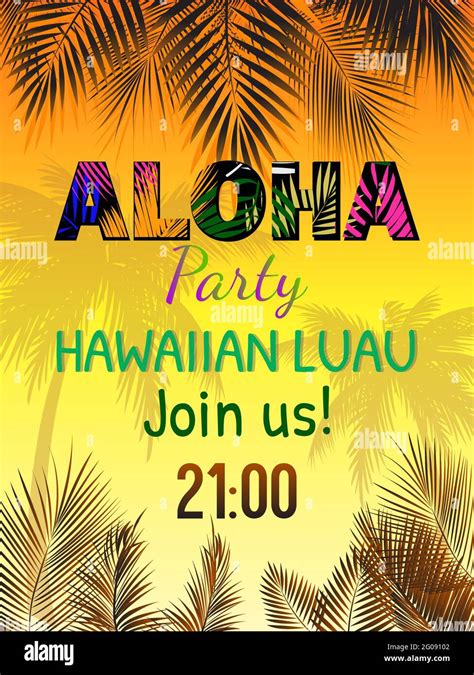 Aloha Hawaii. Best creative design for poster, flyer, presentation. Vector background Stock ...