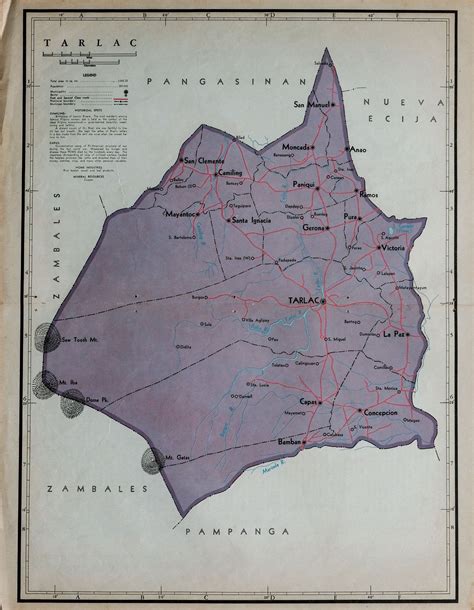 Large Vintage Map of Tarlac Province the Philippines 1959 | Etsy Canada ...