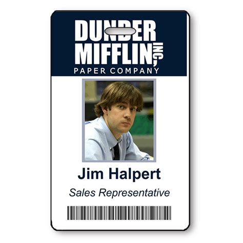 Jim Halpert Halloween Photo ID - Name Tag Wizard