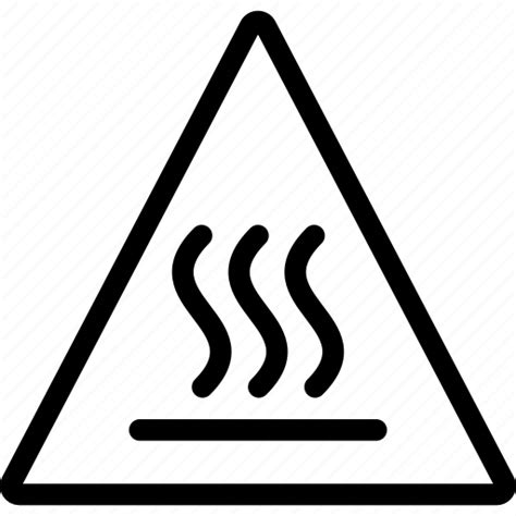 Danger, heat, hot, safety, surface, warning icon