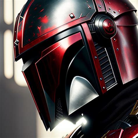 zesty-rook114: Black Mandalorian armor with red accents