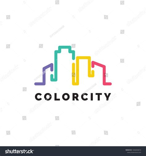 Color City Illustration Logo Design Vector Stock Vector (Royalty Free) 1656694672 | Shutterstock