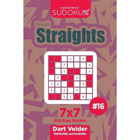 Sudoku Small Straights - 200 Easy Puzzles 7x7 (Volume 16) - Walmart.com - Walmart.com