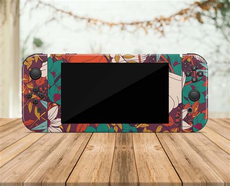 Floral nintendo switch skin Joy Cons Flowers Full Set skin For | Etsy