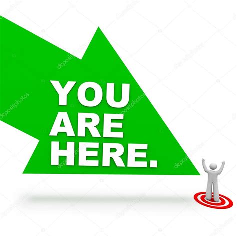 You are Here - Arrow and Person — Stock Photo © iqoncept #2039194