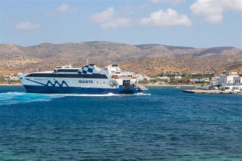 View of the New Port of Ios Island, Greece Editorial Image - Image of ...