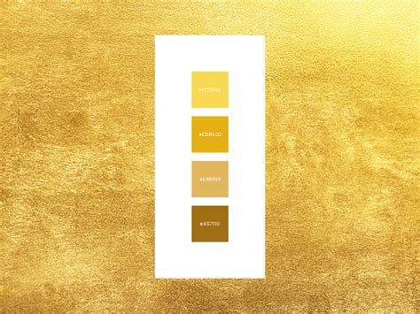 Gold color palette. | Gold color palettes, Color palette design, Gold color number