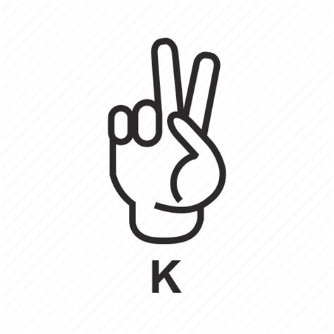 Alphabet, deaf, hand, k, language, letter, sign icon - Download on ...