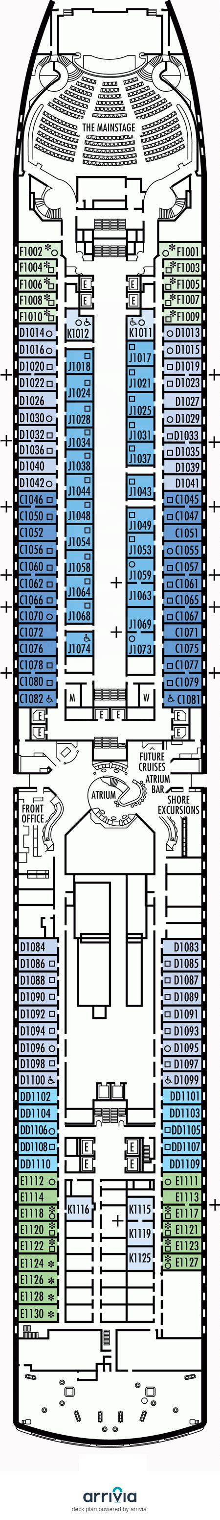 Main Deck on Eurodam | Eurodam Main Deck on iCruise.com