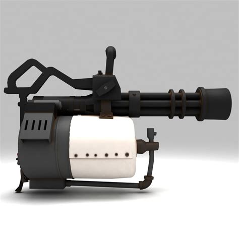 minigun team fortress 2 3d model