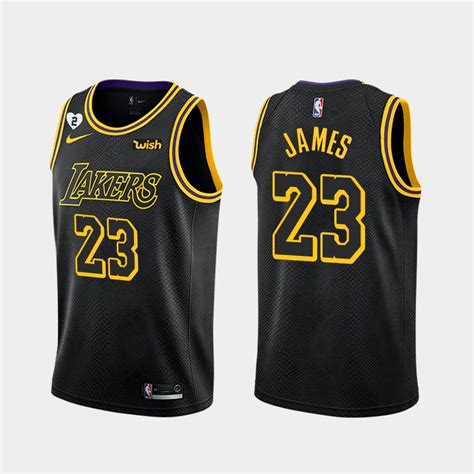 Men’s Lakers #23 LeBron James Black Mamba Love Gianna Jersey – Nyjerseys.store