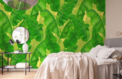 Buy Banana Leaves 2 Wallpaper Online | Happywall