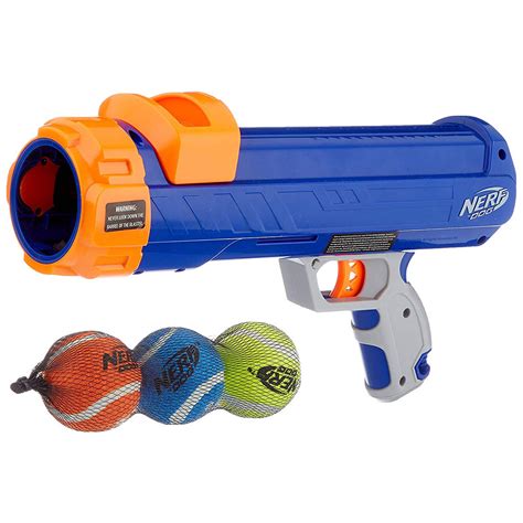 Nerf Dog Medium Tennis Ball Blaster Gun | 2 Sizes! - Yellow Octopus