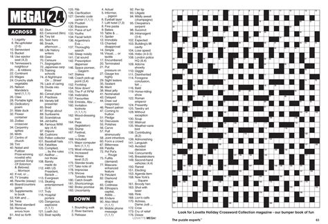 Mega! Crosswords Magazine – Lovatts Crosswords & Puzzles – Printable Lovatts Crosswords ...