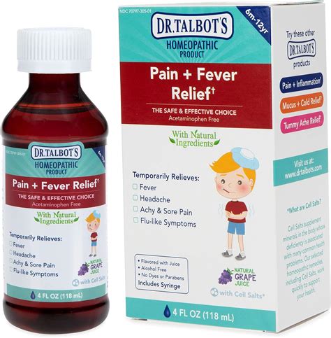 Dr Talbots Dolor Inflamation Relief Liquid Medicine con ingredientes naturales para niños ...