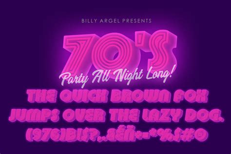 70'S DISCO Font | Billy Argel Fonts | FontSpace