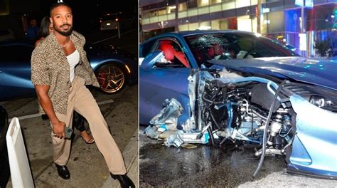 Michael B Jordan: Ferrari Crash at Night - America Spemier Experts