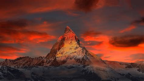 switzerland zermatt mountains snow matterhorn 4k HD Wallpaper