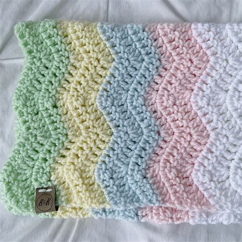 Crochet Baby Blanket Pastel Baby Blanket Baby Shower Gift - Etsy