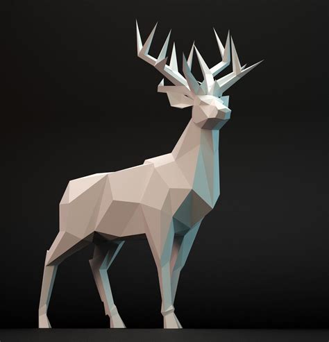 3D model deer lowpoly polygonal VR / AR / low-poly | CGTrader