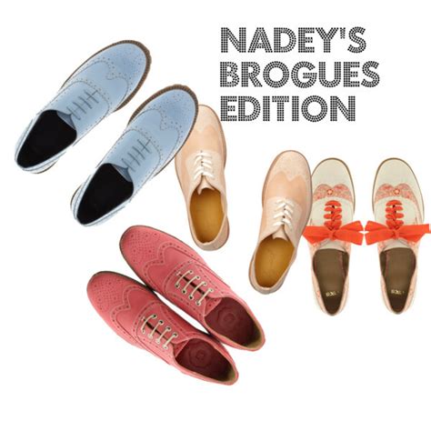 Shoes #91743 nadey post, blue brogue shoes and pink brogue shoes on ...