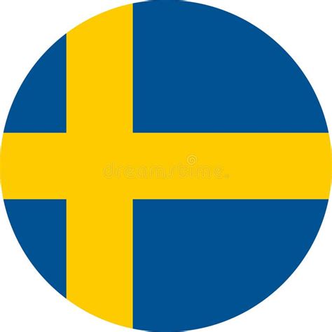 Round Swedish Flag of Sweden Stock Vector - Illustration of national, circle: 278274553