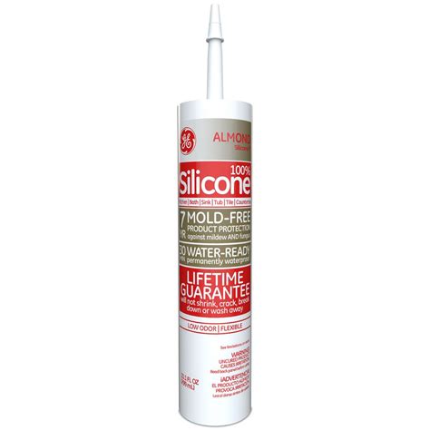 GE Silicone II 10.1 oz. Almond Kitchen and Bath Caulk-GE5060 12C - The ...