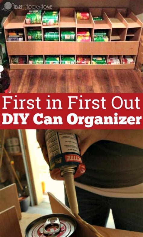 How to Make a First In First Out Can Organizer | Diy pantry ...