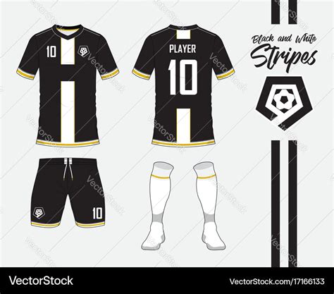 Soccer kit or football jersey template and logo Vector Image