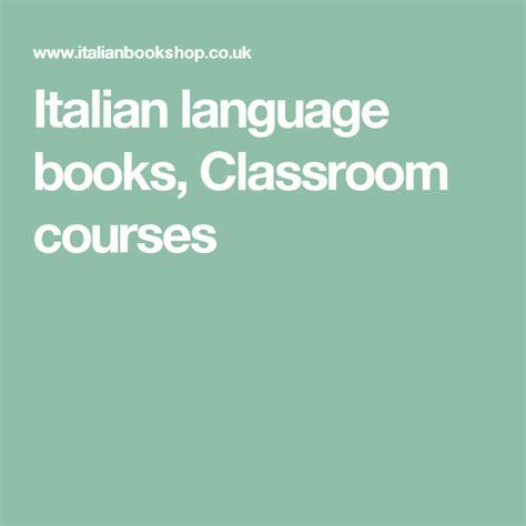 Italian Language Books