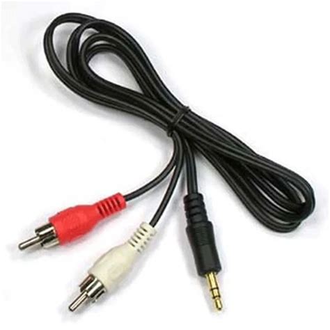 Audio Line Cable 1M 3.5mm Stereo to 2 RCA Y CABLE FOR PC DVD TV VCR Speakers Camera Video Audio ...