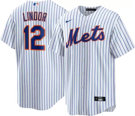 Nike Men's New York Mets Francisco Lindor #12 Cool Base Replica Jersey ...