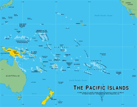 Pacific Ocean Islands Map