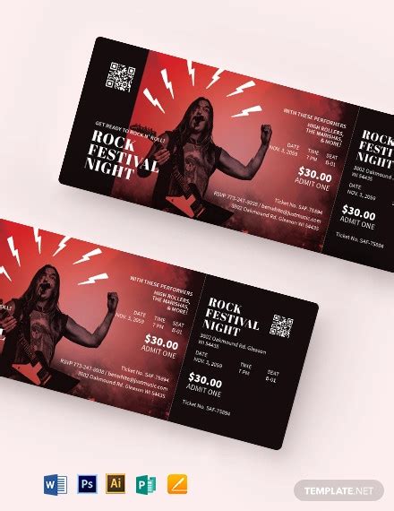 Festival Concert Ticket - 10+ Examples, Illustrator, Word, Pages, Photoshop, Publisher, Tips