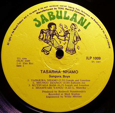 Sungura Boys Tasarira Nhamo Jabulani / Gramma 1987 | Global Groove Independent