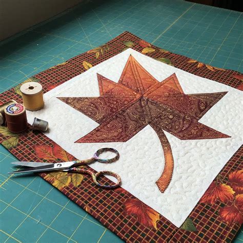 Maple Leaf Quilt Block | Etsy