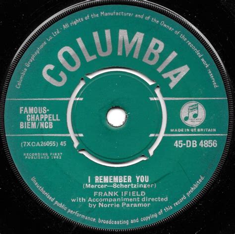 Frank Ifield – I Remember You (1962, Vinyl) - Discogs