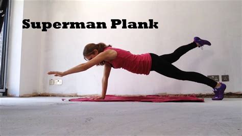 Superman Plank - Core & Back Exercise - YouTube