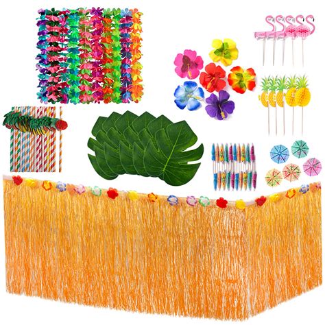 Buy Hawaiian Luau Party Decorations, Tropical Party Decoration Set ...