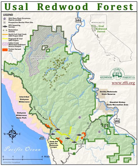 Map Of Redwood Forests In California United States Map Forest - Redwood ...