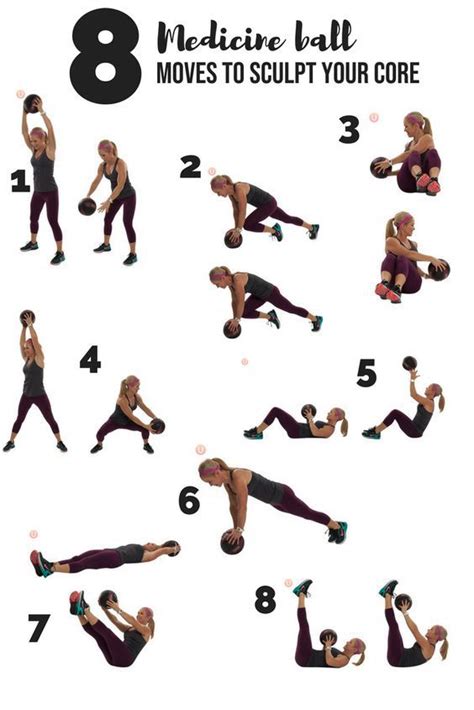 8 Medicine Ball Moves to Sculpt Your Core. #healthy #workoutvideos #squats #legday #gymwear #l ...