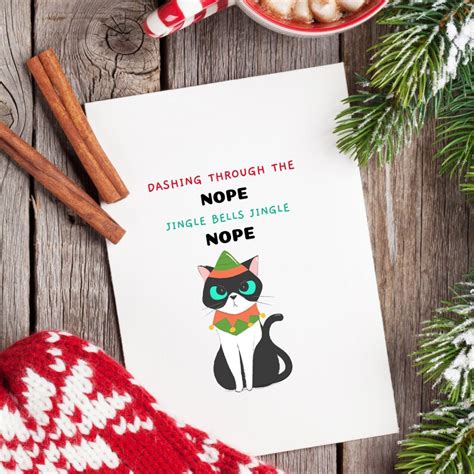 Funny Sarcastic Christmas Card Cat Humor - Etsy