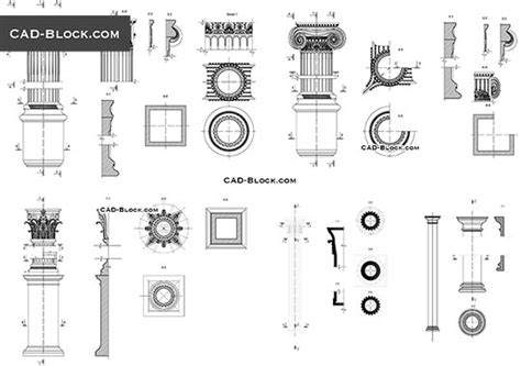 Column CAD Block free download