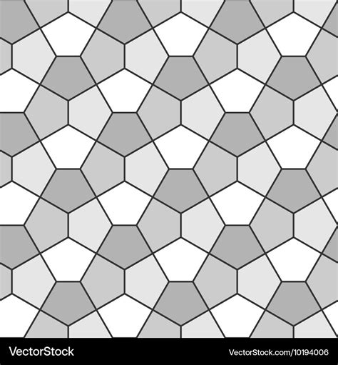 Seamless Geometric Pattern Pentagonal Regular Vector Image